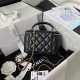 Best Luxury Fake Designer Vanity Ap2199 Chain Top Bnib Black