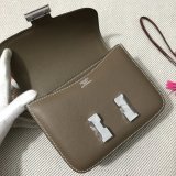 Hermes Constance Bag 18cm Epsom Leather Dark grey