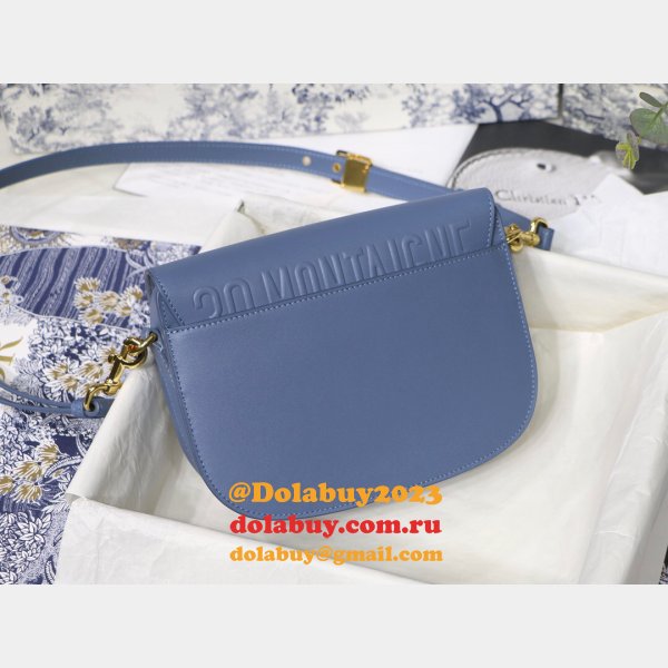 Replica High Quality Dior Bobby Bag Blue Box Calfskin