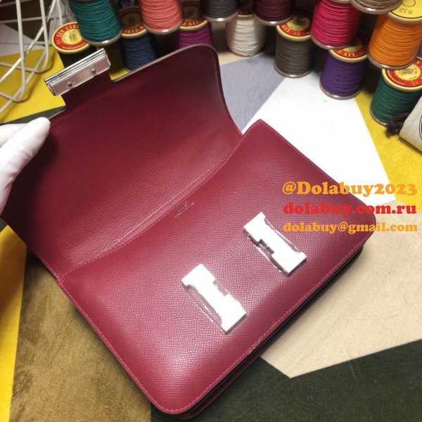 Hermes Constance Bag 23cm Epsom Leather Burgundy