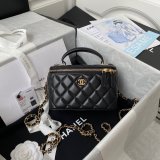 Best Luxury Fake Designer Vanity Ap2199 Chain Top Bnib Black