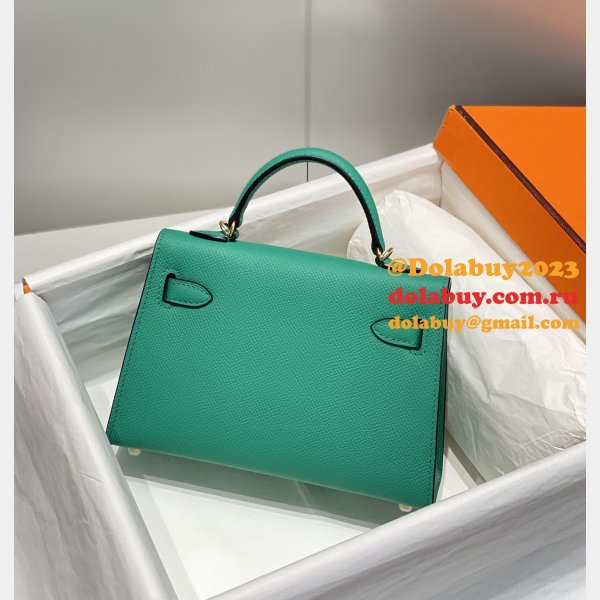 Replica Hermes Vert Jade Green Kelly Online Store Bag