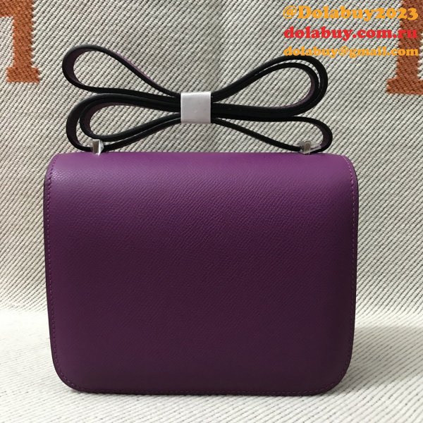 Hermes Constance Bag 18cm Epsom Leather Purple