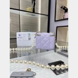 Luxury CC 22P pearl chain lipstick bag AP2581Y