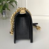 AAA+ CC Le Boy  Luxury Replica Black Bags Caviar 25cm