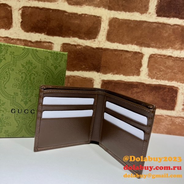 Gucci AAA+ Replica GG Supreme 671652 Wholesale Wallet with Interlocking G