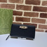 Zip Wallet Replica Gucci Perfect Around Interlocking G python bow