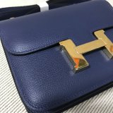 Hermes Constance Bag 18cm Epsom Leather dark blue