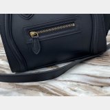 Celine Replica Navy blue Luggage plain calfskin portable