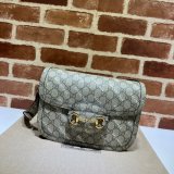 High Quality GG Supreme Designer Gucci Fake 602204 1955 Horsebit Shoulder Bag