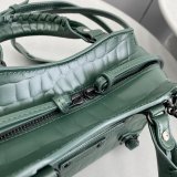 AAA+ Balenciaga Replica cuag Dark green crocodile bag