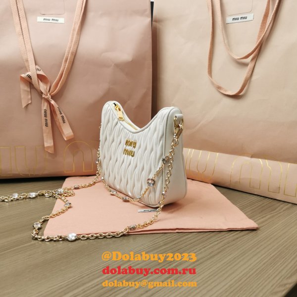 Best 2024 Replica Miu Miu Matelasse 5BH211 Quality Fake Bag