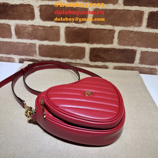 Top Quality GG MARMONT 751628 Heart matelasse BAG