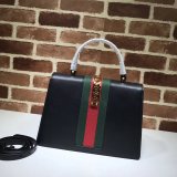 Replica Gucci Cheap 431665 Sylvie medium top handle bag