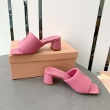 Miu Miu Replica Bread Slippers Heel Sandals Shoes