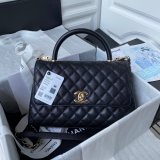 Luxury CC coco handle bag 92991 caviar leather 29cm