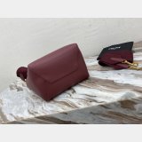 Women's Sangle bucket Replica Celine bag Wine red grained calfskin