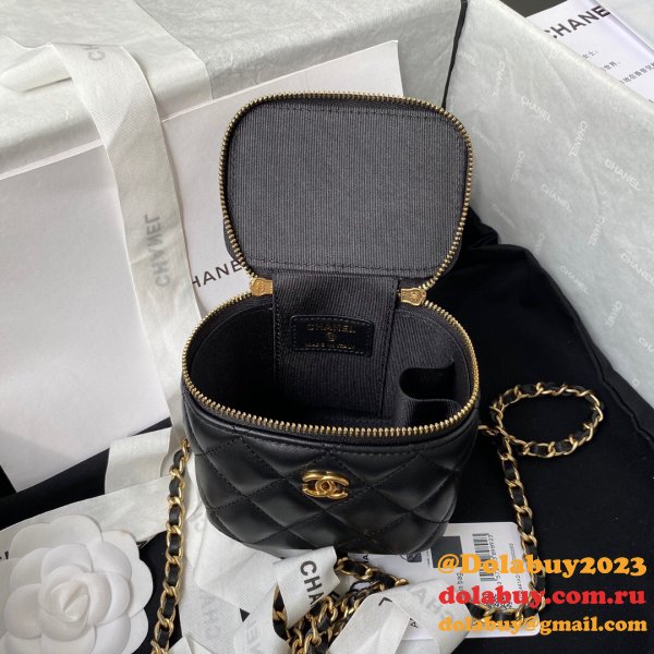 Wholesale AP2198 Vanity BlackChain Lambskin & Gold-Tone Metal