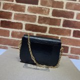 Gucci Luxury Fashion Replica Designers 675801 Horsebit 1955 Lizard Chain Bag