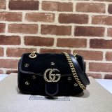 Affordable 446744 Black Marmont Top-Quality Fake Gucci Bags