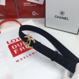 AAA+ Replica CC Leather Belt Width 3.0cm black