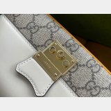 Buy Best Gucci Replica 658226 Padlock 2021 New Black/White Handbag