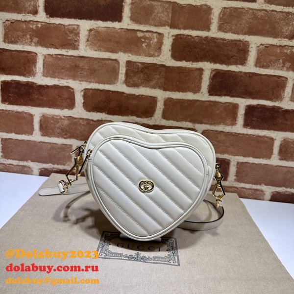 Top Quality GG MARMONT 751628 Heart matelasse BAG