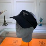 Wholesale Prada Metal triangle logo Empty top hat