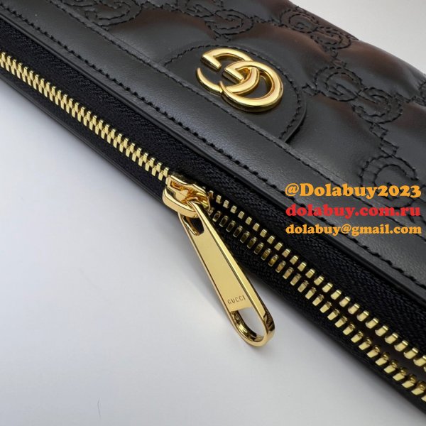 Gucci Replica Luxury Designer 723784 GG Matelassé Zip-around Wallet