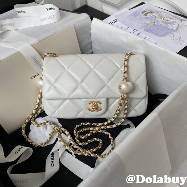 7 Star Imitation Pearls Small Flap AS4861 Luxury Fake Bag