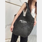 Duplicate prada raffia woven tote bag large 1BG424