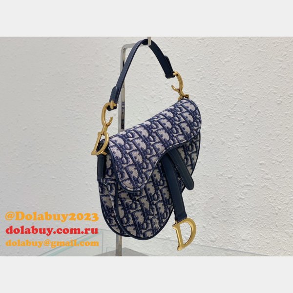 Our Christian Dior Designer Copy Saddle 19.5/25.5Cm Bags with Long strap