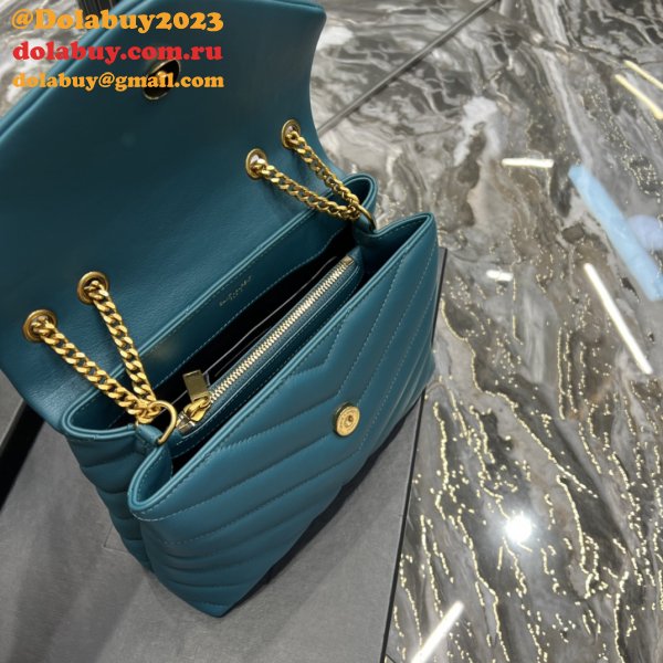 High Quality Designer Loulou Replica Saint Laurent Handbags Green Wholesale