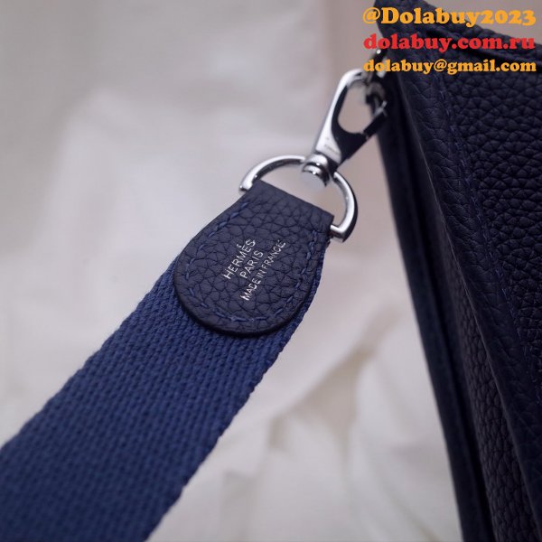 Replica Hermes Evelyne Navy blue TPM Mini Bags