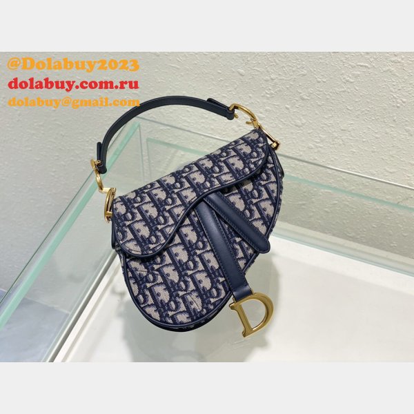 Our Christian Dior Designer Copy Saddle 19.5/25.5Cm Bags with Long strap