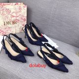 High Top Quality Replica Fashion Dior Navy Blue Tassel Shoes