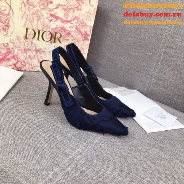 High Top Quality Replica Fashion Dior Navy Blue Tassel Shoes