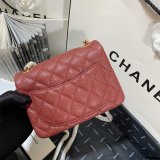 Perfect CC 17CM Classic Flap Caviar Leather Bag