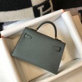 Hermes Replica Mini Kelly Epsom leather ArmyGreen Bags