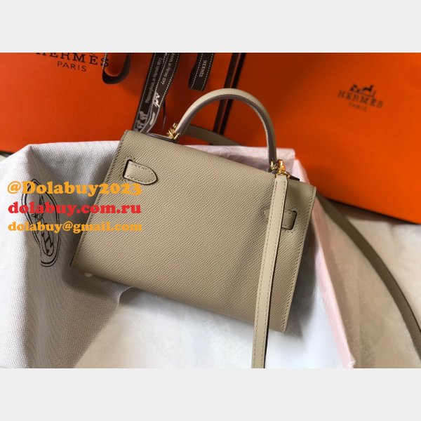 Earth yellow Mini Kelly Hermes Replica Handbags