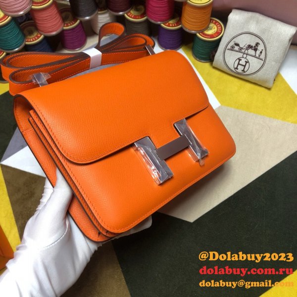 Hermes Constance Bag 23cm Epsom Leather Orange